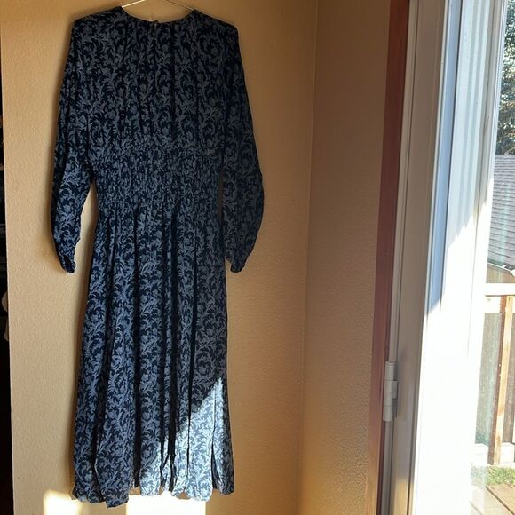 NWT Madewell Bubble Sleeve Smocked Midi Dress M - Picture 8 of 9